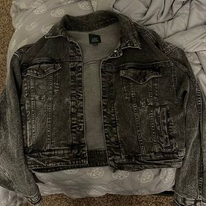 black jean jacket